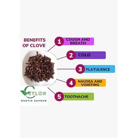Ceylon Rustic Savour Organic Cloves Whole 3.5 Oz USDA Certified Great for Food, Tea, Meats and Baking Hand Picked Premium Grade