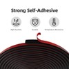JSIWOTH Weather Stripping, Black D-Shaped Rubber Seal Strip for Doors/Windows,