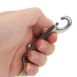 Carrete de Buceo de Alta Resistencia para Buceo con Doble Cabezal de Acero Inoxidable, Cinturón Portátil, para Cuerda de Nailon Antienvejecimiento (BLACK)