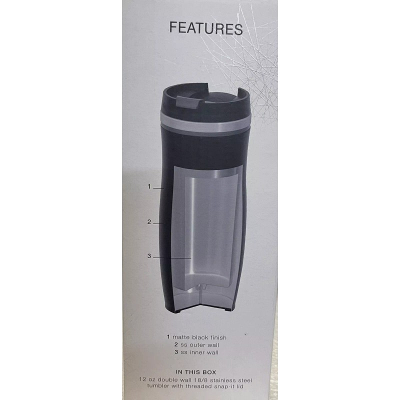 New Berlin 12oz Stainless Steel Tumbler, Pack of 2, Coffee