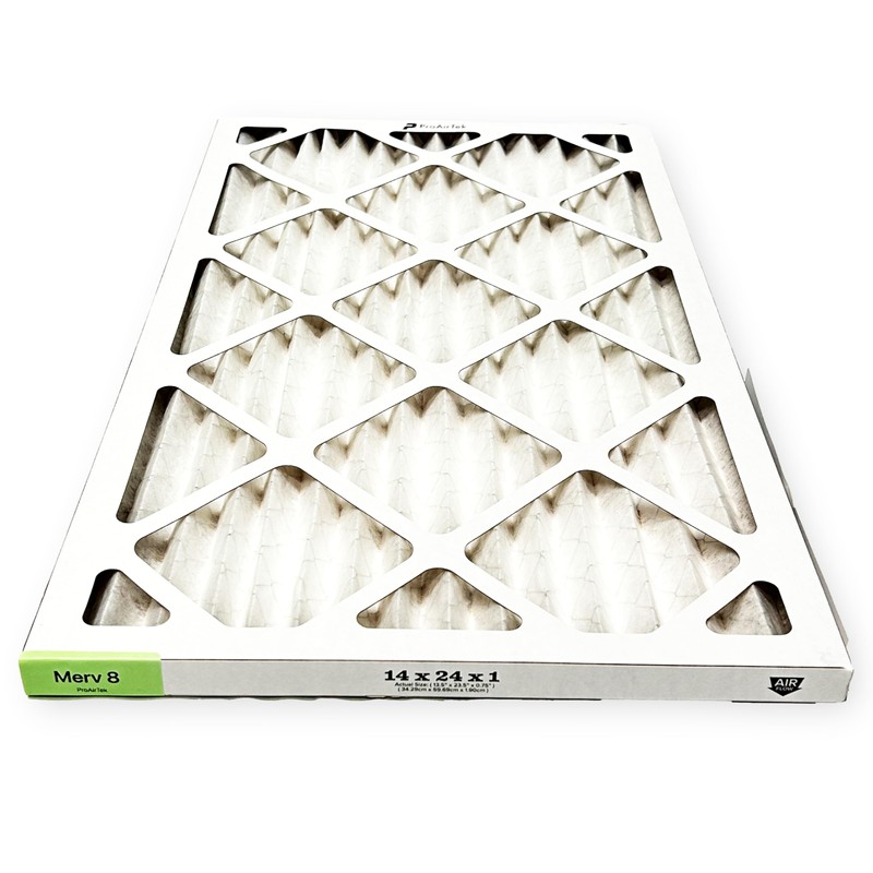 Proairtek AF14241M08SWH Model 14x24x1 Air Filter, MERV 8; Ideal for