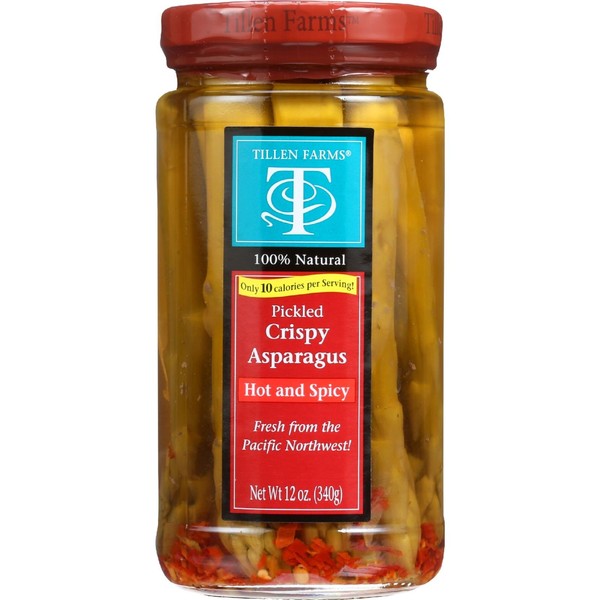 Tillen Farms Spicy Pickled Asparagus, 12 Ounce (Pack of 6)