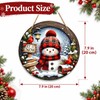 Christmas Snowman Hanging Ornament for Holiday Décor – 7.9-Inch Round