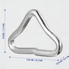 TUESMEILL 40pc Trampoline Triangle Rings,Stainless Steel Triangle V Rings Buckle