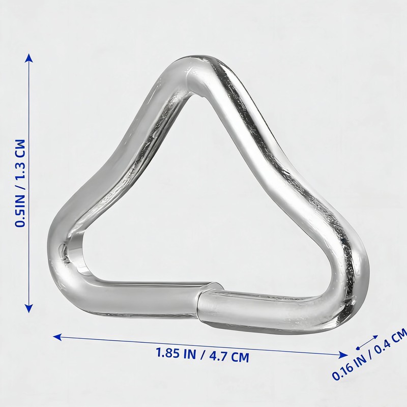 TUESMEILL 40pc Trampoline Triangle Rings,Stainless Steel Triangle V Rings Buckle