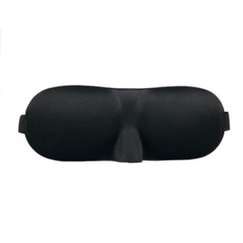 3D Contoured Eye Mask for Sleeping, Luxury Blindfold Sleep Mask with Adjustable Strap, Soft and Comfortable Night Eye Mask for Men Women, Light Blocking Eye Blinder for Travel Sleeping (Black)