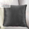 Nestl NB-2TRPLW Throw-Pillow-Covers, 18x18 Inch, Charcoal Stone Gray 4 Count