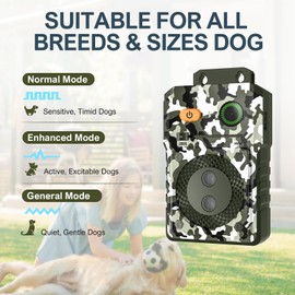 Anti Barking Devices, Ultrasonic Dog Barking Control Devices with 3 Modes, Rechargeable Bark Deterrent Devices Bark Box for Dog Outdoor/Indoor Use, Dog Barking Silencer Safe for Dogs & People