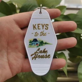 2pcs Keys To The Lake House Keychain Funny Lake House Key Chain Lake House Accessories