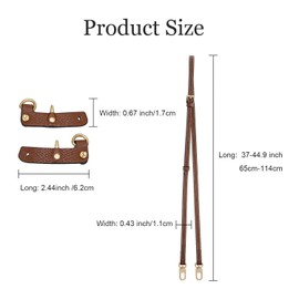 PAIKIUU Strap for Longchamp Mini Bag with Punch-Free Adjustable Buckle Design Leather Long Champ Pouch Bag Straps Replacement Handbag Straps for Mini Brown