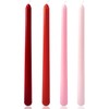 10 Inch Gradient-red Taper Candles, 4 Packs Unscented Candlesticks for