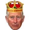 KING CHARLES 3rd third III PLASTIC COATED FACE MASK