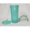 Tupperware 48 Ounce Super Mega Tumbler Peacock Blue Green Handle
