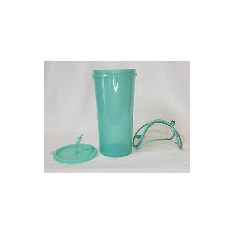 Tupperware 48 Ounce Super Mega Tumbler Peacock Blue Green Handle