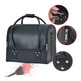 Nail Maletin Maquillaje Neceser Doctor Podologo Negro Charol