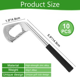 Yoption 10 Pcs Golf Club Bottle Openers, Groomsmen Gift Bachelor Wedding Party Favors Zinc Alloy for Golf Lover Beer Enthusiast