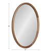 Kate and Laurel Hogan Farmhouse Oval Framed Wall Mirror, 24