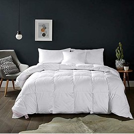 Maple Down Soft Full Size Comforter Duvet Insert-Down Alternative Comforter-Lightweight Fluffy Breathable Machine Washable (White, Full)
