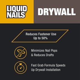 Liquid nails Drywall 28 oz. Off-White Interior Construction Adhesive Low VOC, 12 Pack
