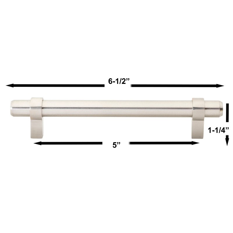 GlideRite Hardware 4007-128-MB-1-5" Center Euro Solid Bar Pull, 6-1/2” Long,
