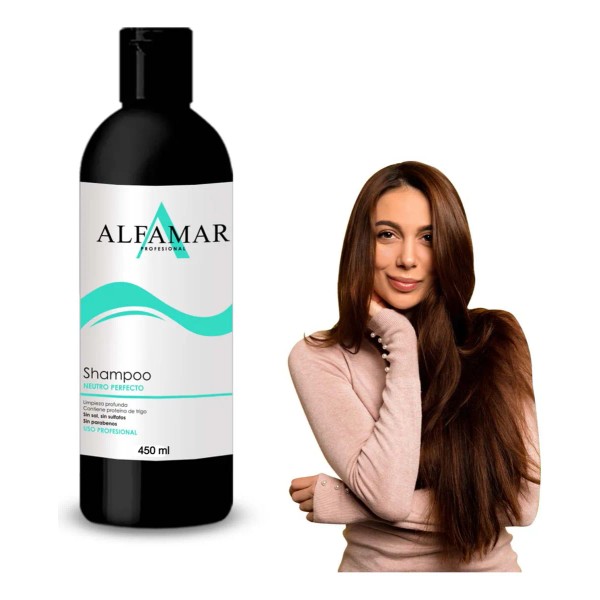Shampoo Neutro Perfecto Alfamar Sin Sal Para Limpieza Profunda Y