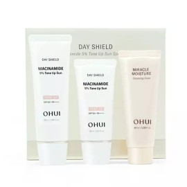 OHUI 오휘 데이쉴드 나이아신아마이드 5% 톤업 선 1.5종 세트 OHUI Day Shield Niacinamide 5% Tone Up Sun Set (1.5 Types)