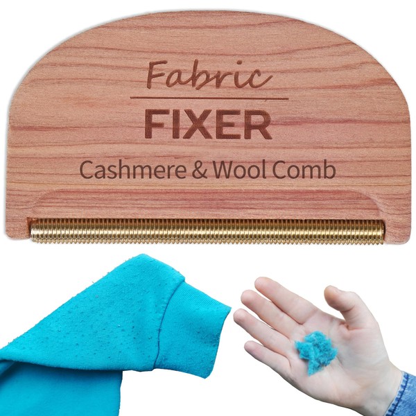 Wardrobe Hackers Cashmere Pill Remover Comb with Cedar Wood Handle