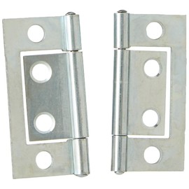 Merriway BH03826 (2 Pcs) Bright Zinc Plated Flush Door Cupboard Hinge, 50 mm (2 inch) - Pack of 2 Pieces