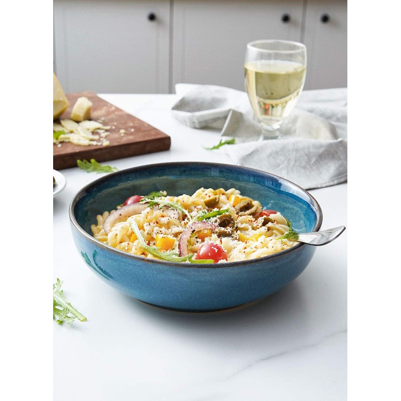 LE TAUCI Pasta Bowls 45 Ounce, Ceramic Salad Bowl, Large
