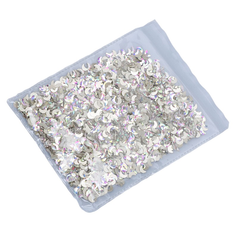 Crescent Moon Rhinestone Flatback Nail Art Jewelry Glittering Secure Fit