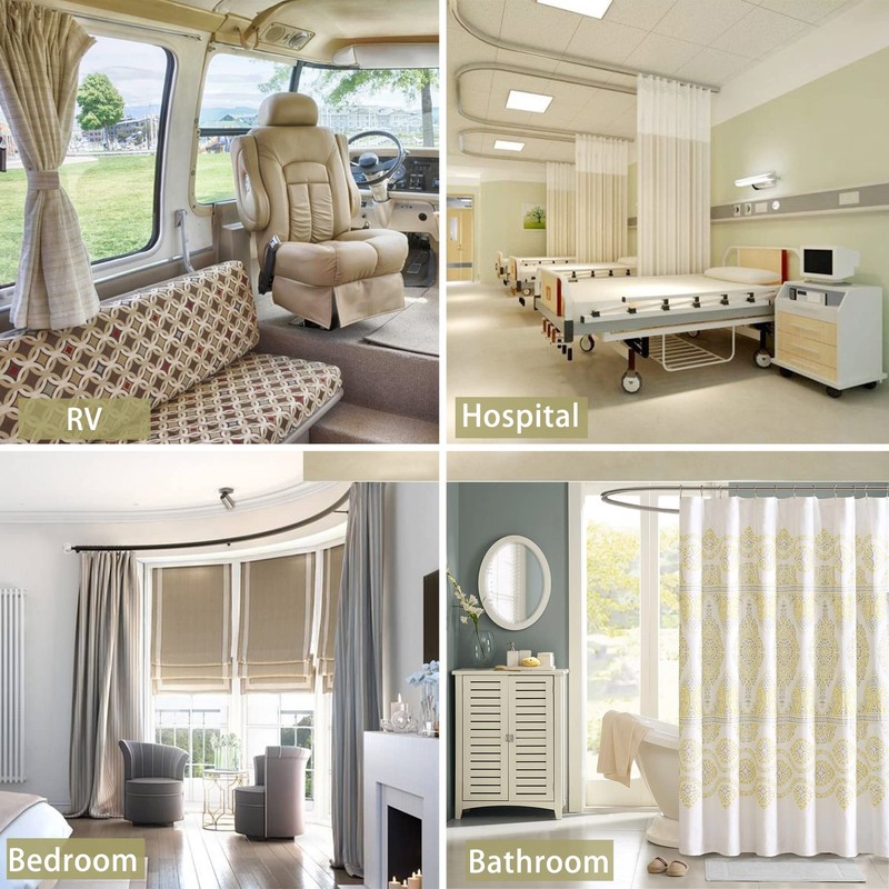 Trimold Premium Ceiling Curtain Track System, Flexible and Durable Design