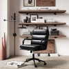 HULALA HOME Modern Faux Leather Home Office Chair with Tilt