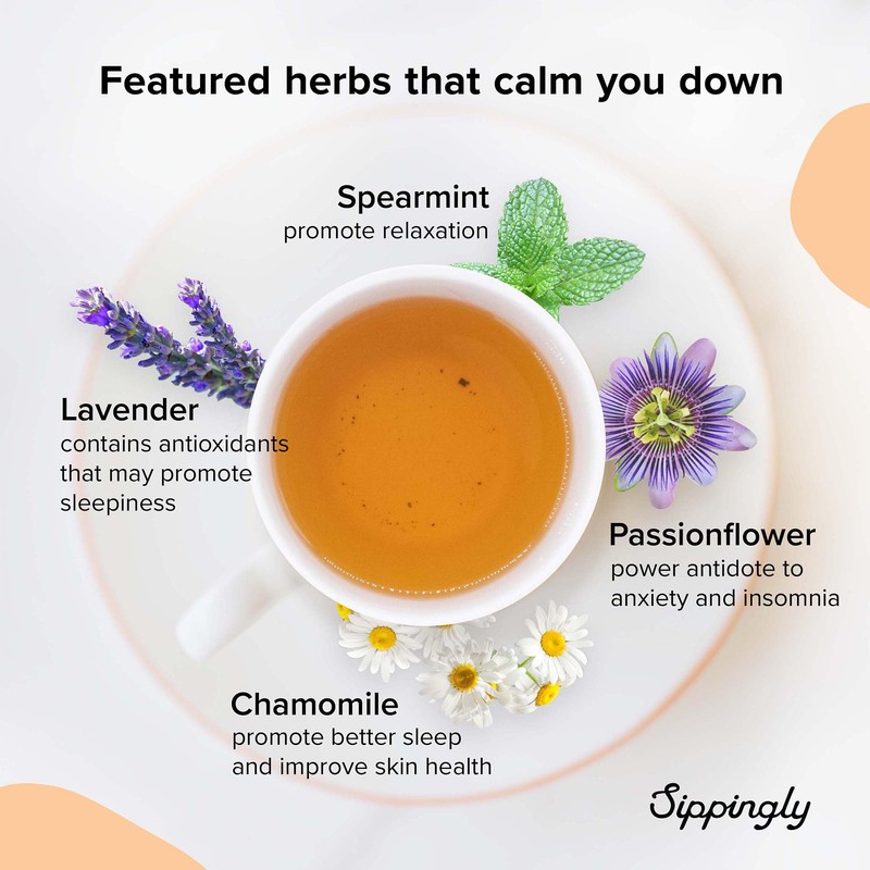 Sippingly Night Time Tea Sampler – 40 Herbal Teas –