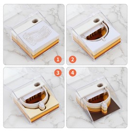 Creechwa 3D Memo Pad Carving Art, 3D Sticky Notes Art, Tear Off Sticky Notes Sculpture, DIY Creative Gifts Papers Card Craft Desktop Decoration Souvenirs