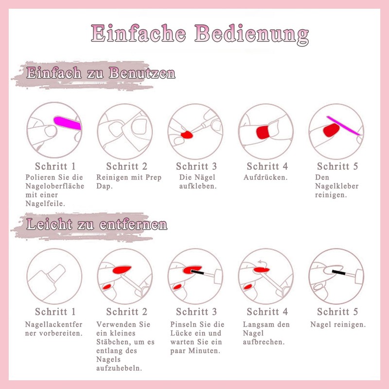 Virellay 288 Pieces White French Nail Art Gradient