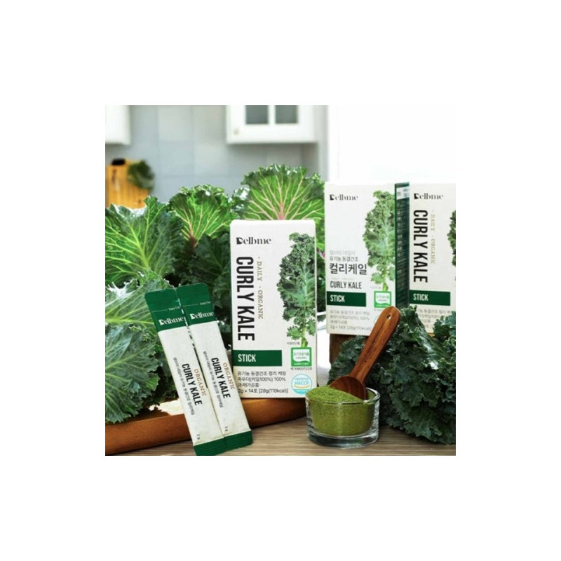 Delvemi Daily Organic Freeze-Dried Curly Kale Stick 2g 14 Sachets