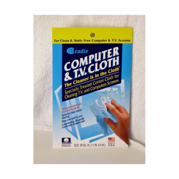Cadie Computer and TV Cloth,Specially treated cotton cloth for TV Screens & Computer,The Cleaner is in the Cloth,1 Pack