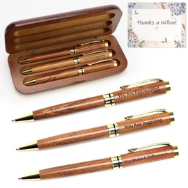 3 Pcs Cool Pens with Box, Thank You Gift for Women Coworkers Teachers Appreciation Gifts Mentor Daycare Teacher Gift Leaders Lady Difference Maker Gifts Christmas Employee Presents Fancy Pen Set