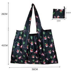 FAVORTALK Reusable Shopping Bag - 2 Pcs Foldaway Large Reusable Foldable Shopper Bags Eco Handbag Fold Up Shopper Bag Washable Groceries Bags for Travel Hiking - D16304