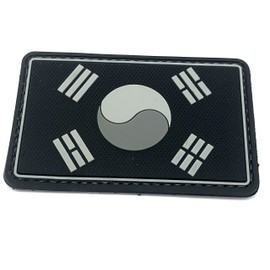 South Korea Black Flag PVC Paintball Airsoft Morale Patch