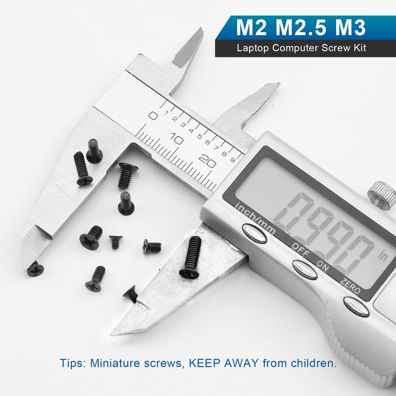 NINDEJIN Laptop Computer Screw Kit, M2 M2.5 M3 Countersunk Flat