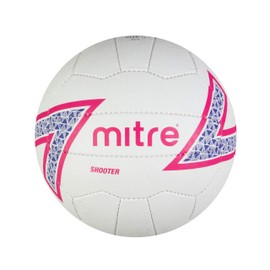 Mitre Unisex's Shooter Netball, White/Pink/Purple/Black, 4