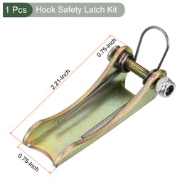 YOKIVE Hook Safety Latch Kit, Metal Towing Receiver Hitch Replacement | Zinc Plating Great for Clevis Hooks Trailer (Silver Tone, 2.2-Inch)