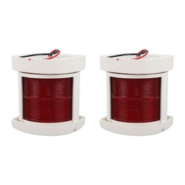2pcs Navigation Light 4inch Port Starboard Side Waterproof Signal Lamp for Marine Boat Yacht 24V Red