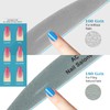 Professional Nail File 100/180 Grit, Durable Sandpaper Buffer Strong PP