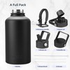 BJPKPK Half Gallon Insulated Water Bottles with Straw Lid, 64oz