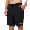 TTZ - Bañador para hombre con forro de compresión, Negro