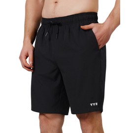 TTZ - Bañador para hombre con forro de compresión, Negro -, X-Large