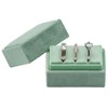 Giftop Rectangle Velvet Ring Box Storage 3 Slots for Wedding