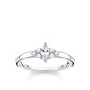 THOMAS SABO Vintage White Stone Ring 925 Sterling Silver TR2325,